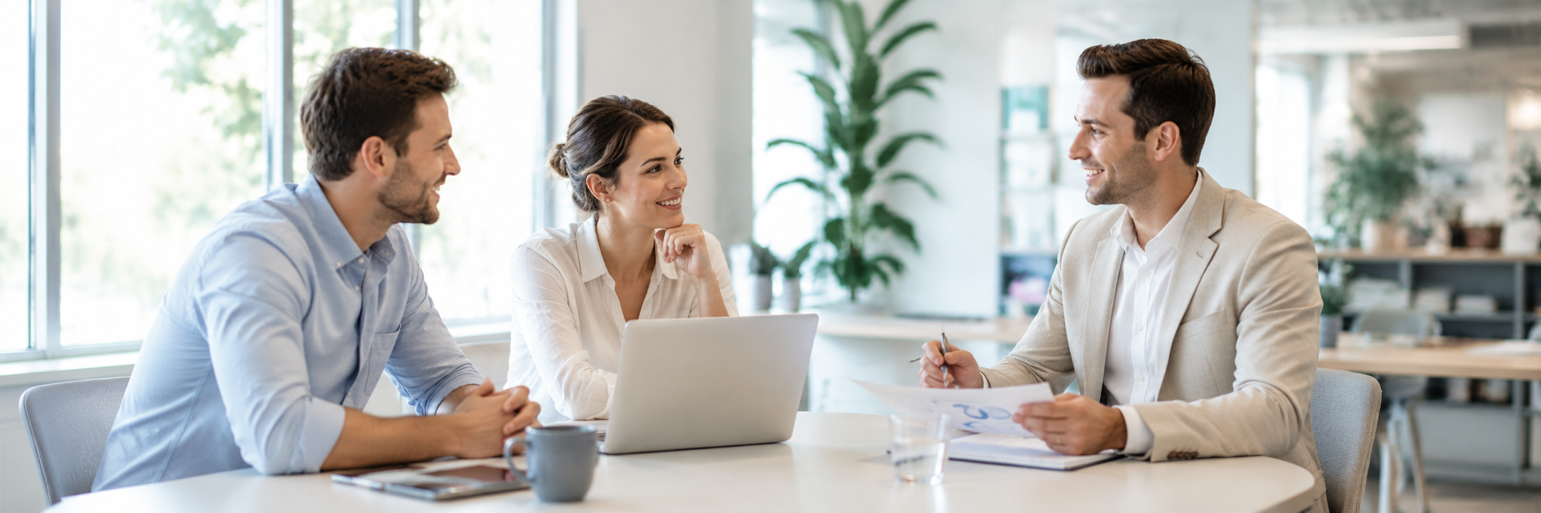 Business development team at work